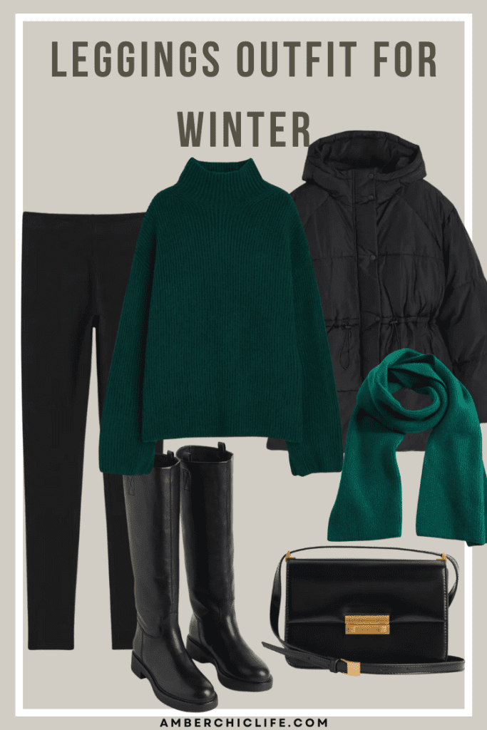 10+ Winter Outfits With Leggings and Boots to Wear Right Now