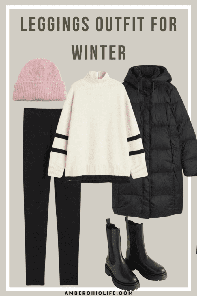winter outfits with leggings and boots