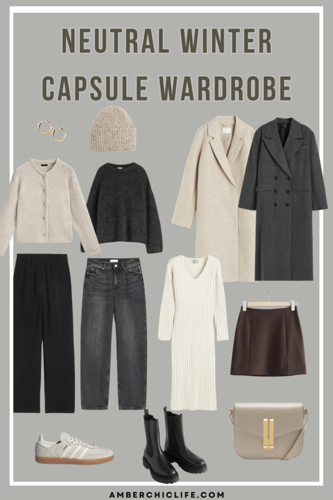 neutral winter capsule wardrobe