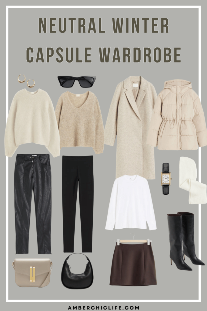 Neutral Winter Capsule Wardrobe 2024