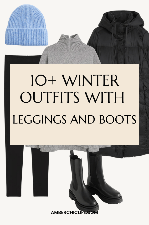10+ Winter Outfits With Leggings and Boots to Wear Right Now