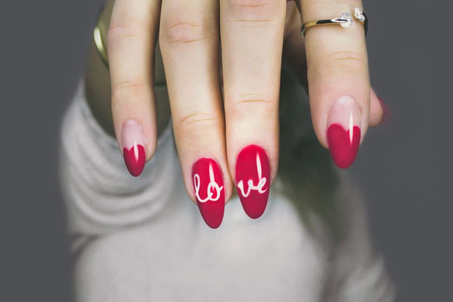 valentine nail decor