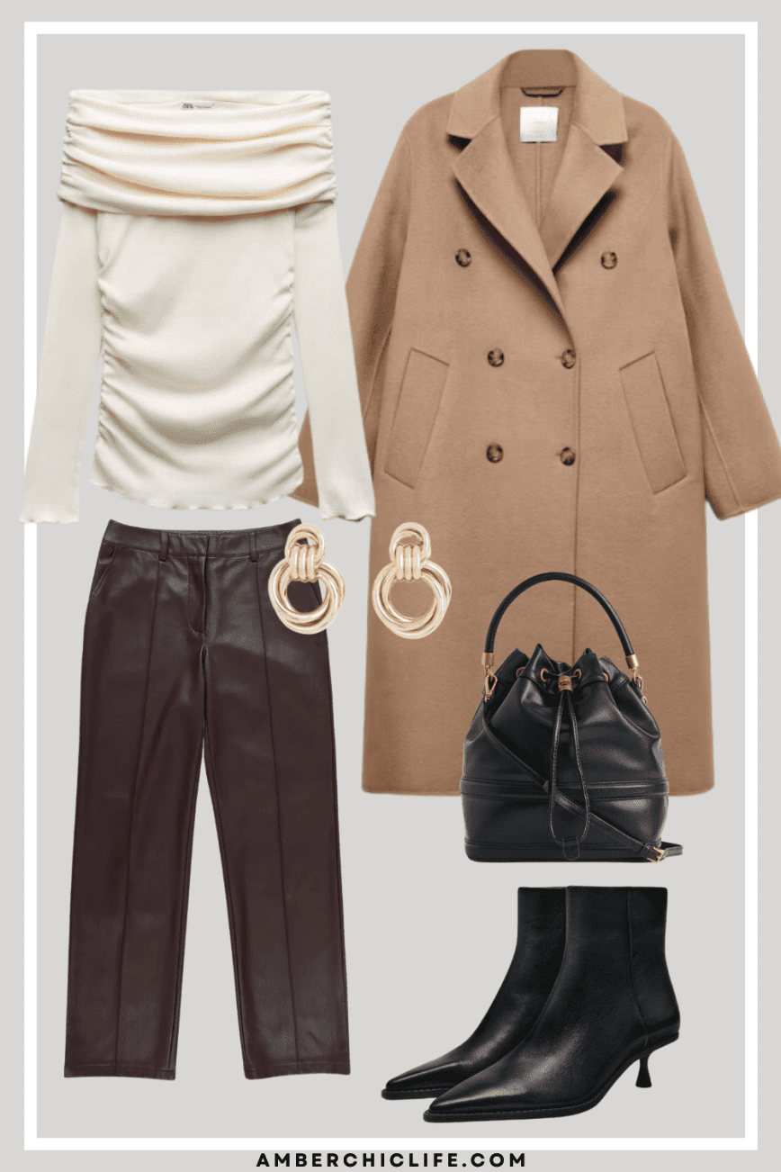 Best Brown Leather Pants Outfit Ideas For 2024 Amber Chic Life   Brown Leather Pants Outfits4 868x1302 