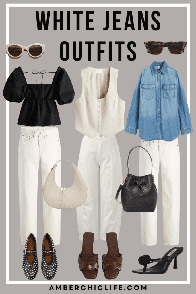 outfits with white jeans