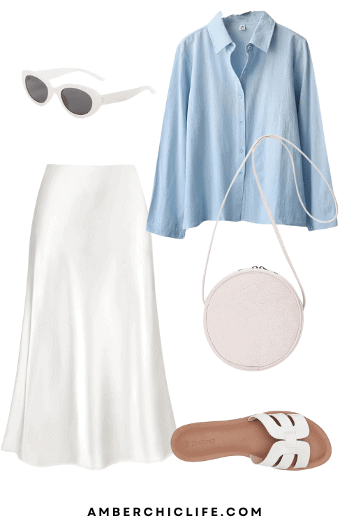 how to style satin skirt for summer