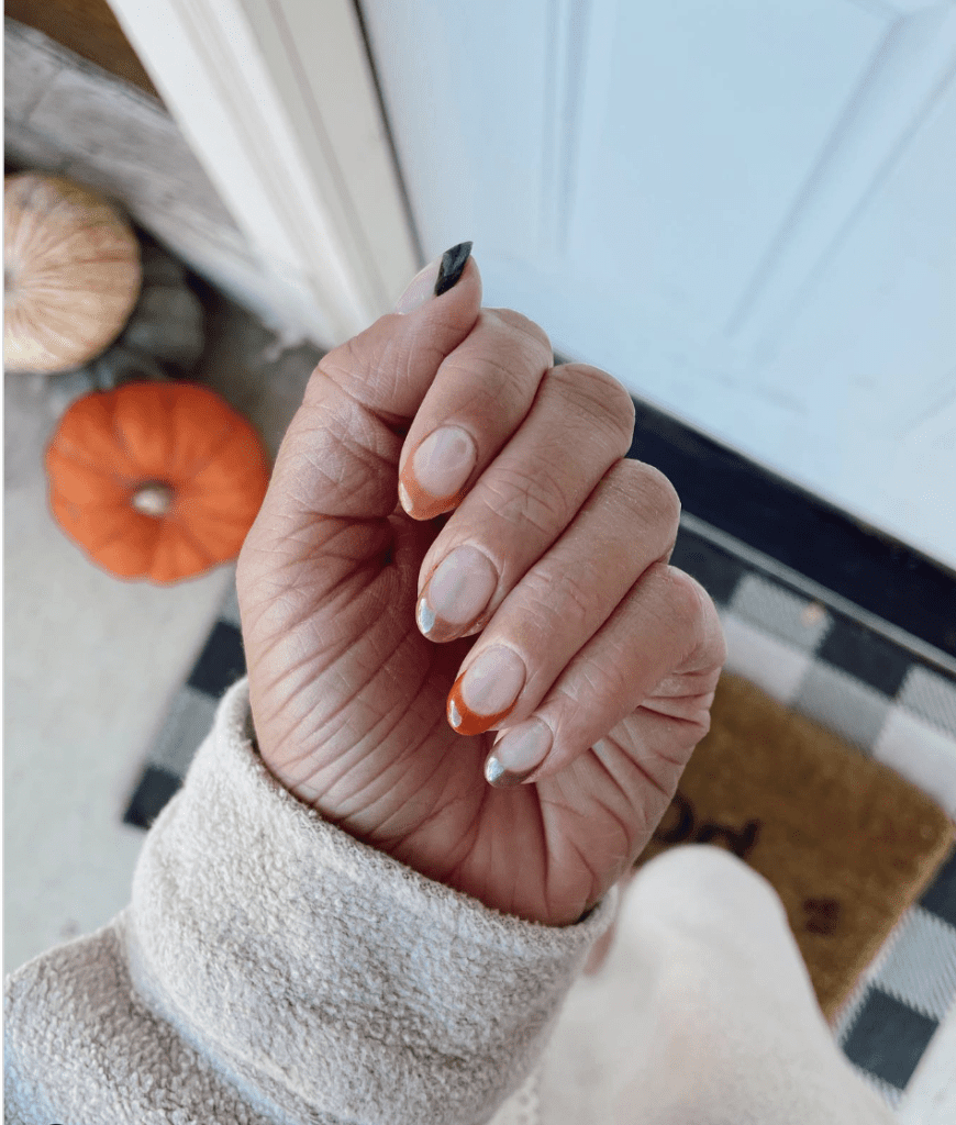 orange nails