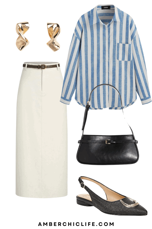 white pencil skirt outfit