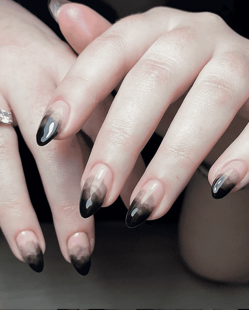 black smoke nails