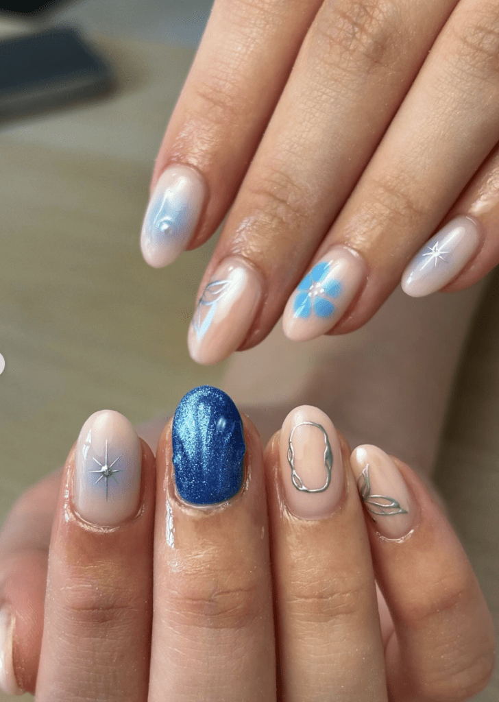 blue nail