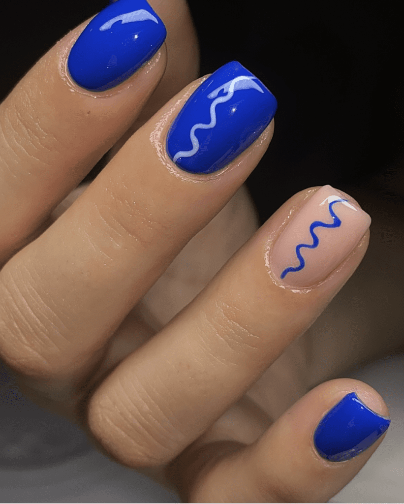 blue nails