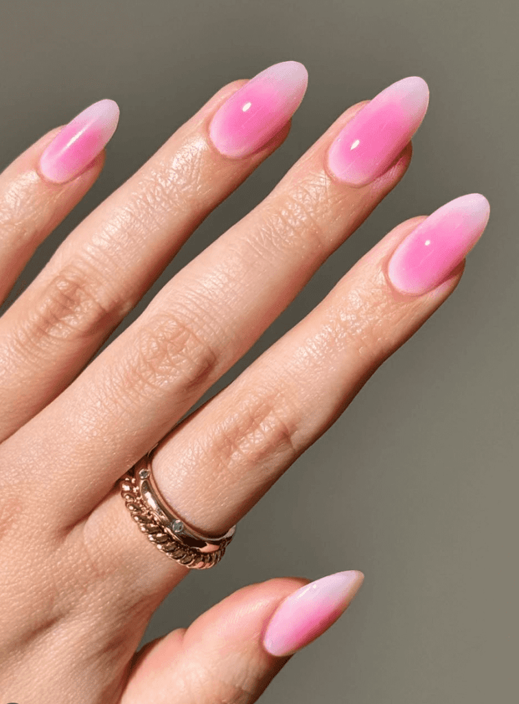 pink aura nails