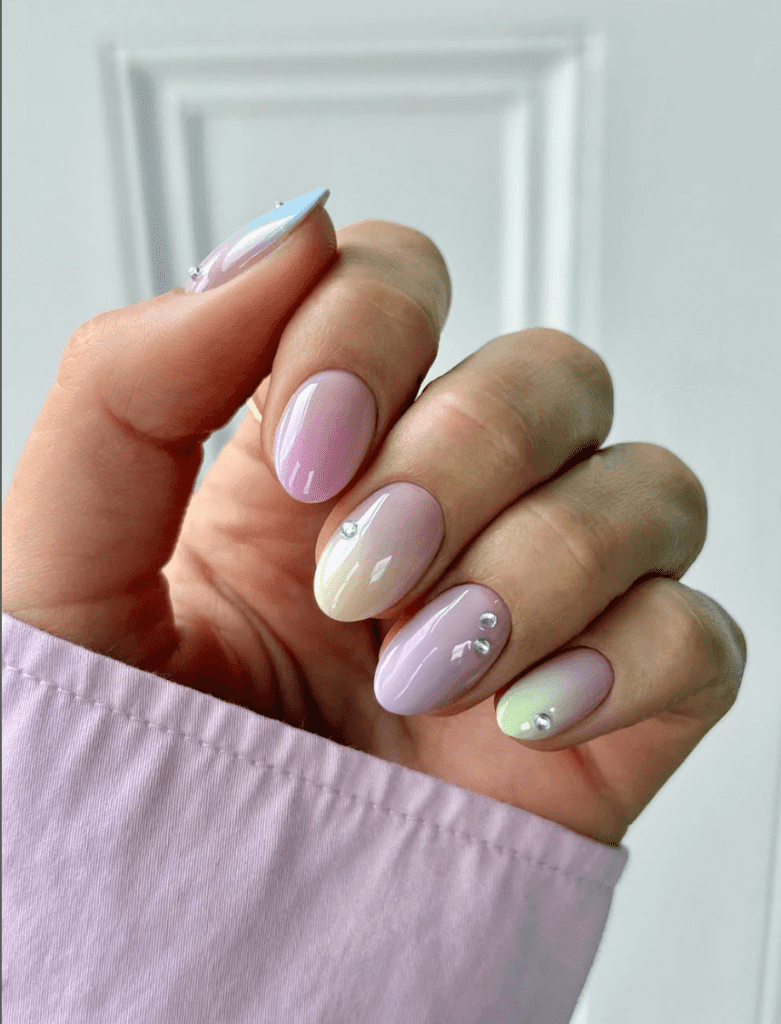 lavender aura nails