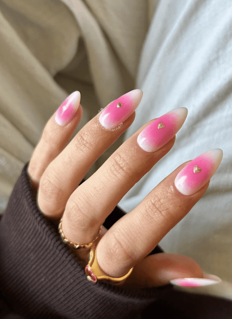 pink aura nails